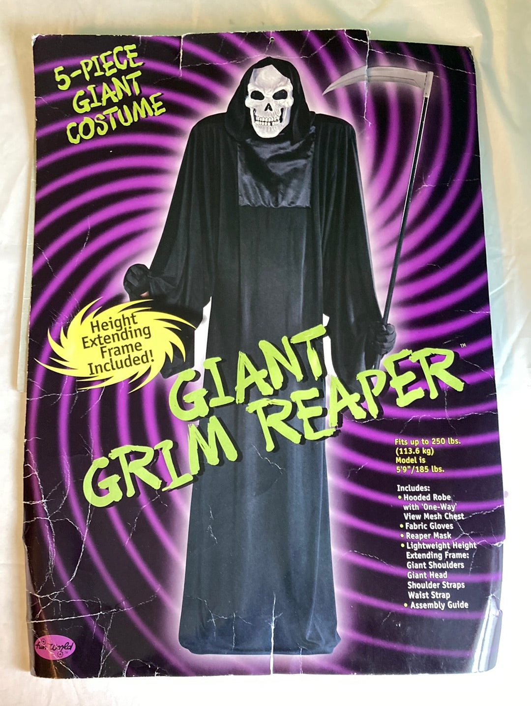 Grim Reaper 6 ft Gown - One Size Adult Costume - Preowned