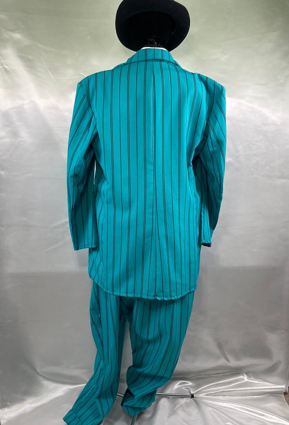 Zoot Suit Teal Green Mobster Costume Men's XLG - Preowned