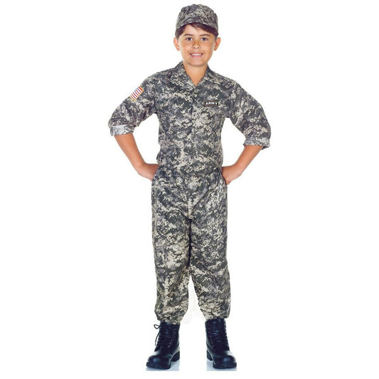 Army Camo Set Costume Kids Soldier Med / Large