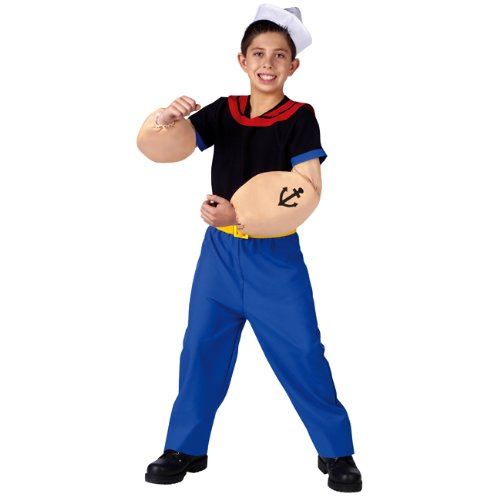 Popeye the Sailor Man Child Costume Medium (8-10)